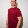 Burgundy / White T-Shirt